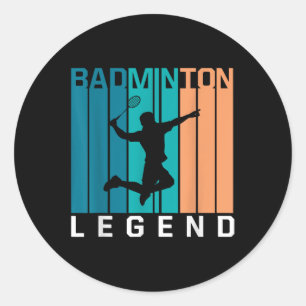 Badminton Legend Badminton Player Shuttle Sports S Runder Aufkleber