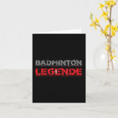 Badminton Legend Funny Badminton Geschenk Shuttle Karte (Gelbe Blume)