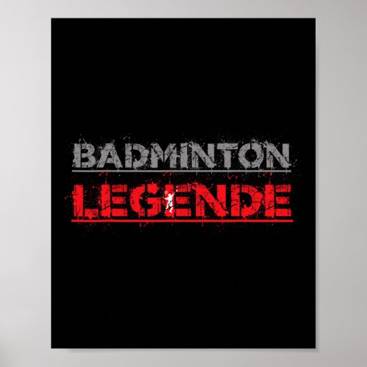 Badminton Legend Funny Badminton Geschenk Shuttle Poster (Vorne)