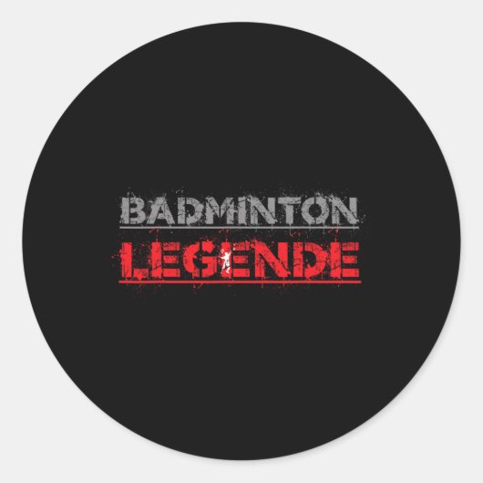 Badminton Legend Funny Badminton Geschenk Shuttle Runder Aufkleber (Vorderseite)