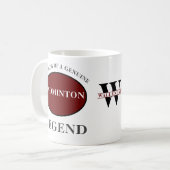 Badminton Legend Monogram Geburtstag hinzufügen Kaffeetasse (Vorderseite Links)