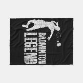 Badminton Legend _ Racket Shuttle _ Badminton Play Fleecedecke (Vorderseite (Horizontal))