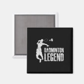 Badminton Legend _ Racket Shuttle _ Badminton Play Magnet (Vorderseite/Rückseite)