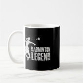 Badminton Legend Racket Shuttle Badminton Player Kaffeetasse (Links)