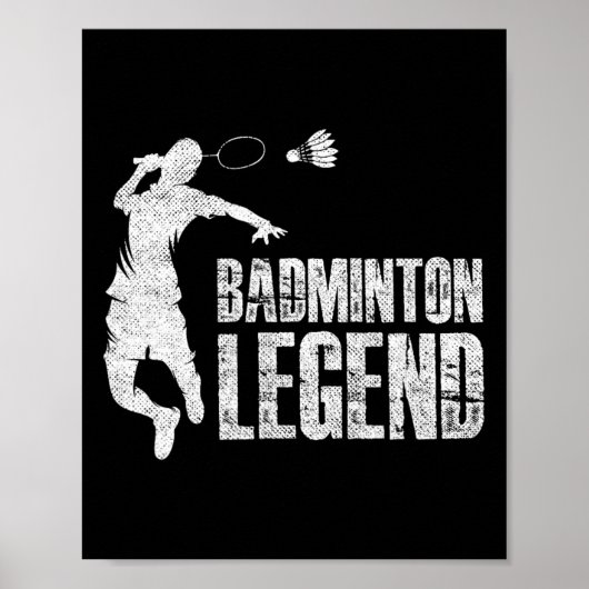 Badminton Legend Racket Shuttle Badminton Player Poster (Vorne)