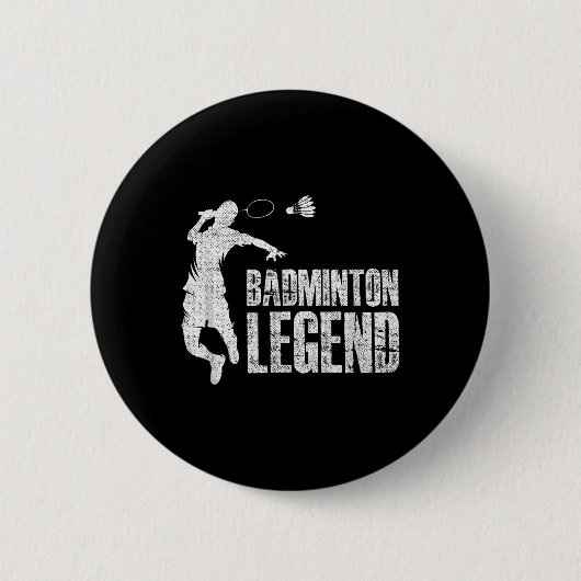 Badminton-Legende _ Schläger Shuttlecock _ Badmint Button (Vorderseite)