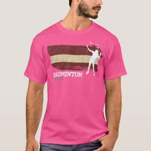 Badminton Lettland Net Games Player Badminton T-Shirt