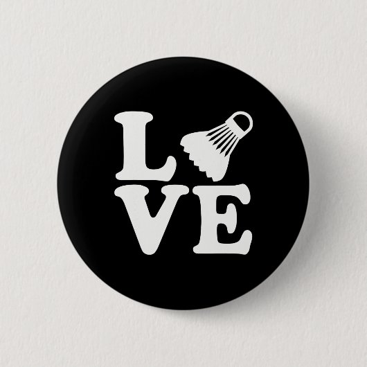 Badminton-Liebe Button (Vorderseite)