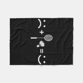 Badminton Liebe Happy Team Player Coach Fleecedecke (Vorderseite (Horizontal))