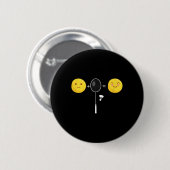 Badminton Liebe Happy Team Player Coach Funny Shut Button (Vorne & Hinten)