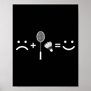 Badminton Liebe Happy Team Player Coach Poster
