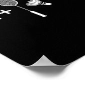 Badminton Liebe Happy Team Player Coach Poster (Ecke)