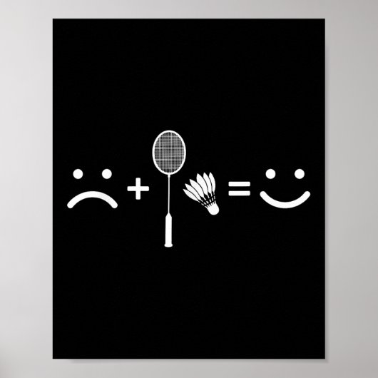 Badminton Liebe Happy Team Player Coach Poster (Vorne)