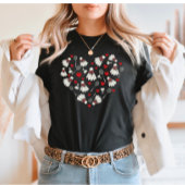 Badminton Liebe Heart Shuttlecocks & Rackets T-Shirt