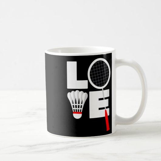 Badminton-Liebe Kaffeetasse (Rechts)