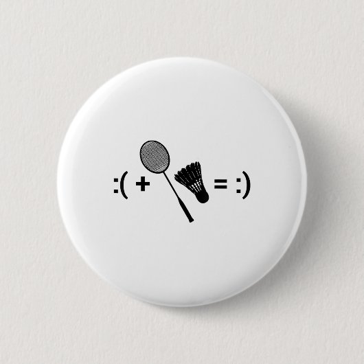 Badminton Liebe Shuttle Schläger Sport Badminton Button (Vorderseite)