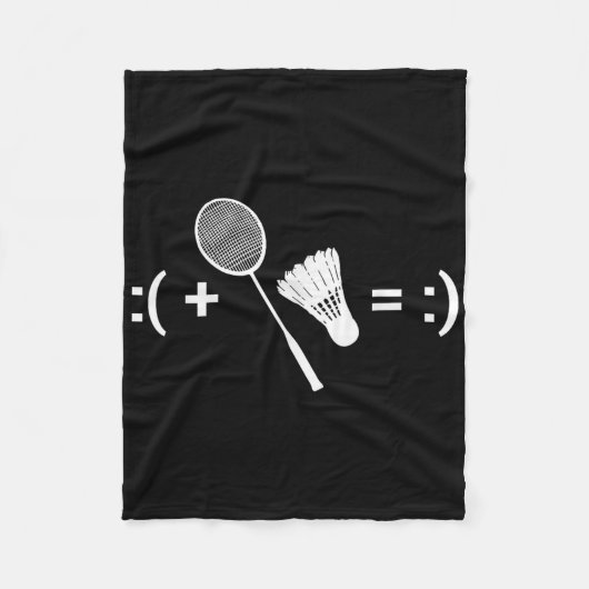 Badminton Liebe Shuttle Schläger Sport Badminton Fleecedecke (Vorderseite)