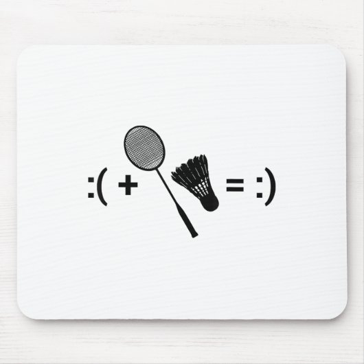 Badminton Liebe Shuttle Schläger Sport Badminton Mousepad (Vorne)