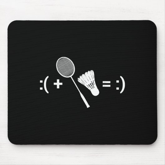 Badminton Liebe Shuttle Schläger Sport Badminton  Mousepad (Vorne)