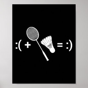 Badminton Liebe Shuttle Schläger Sport Badminton Poster