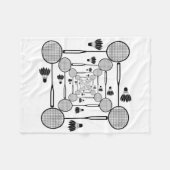Badminton Liebe Team Player Coach Fleecedecke (Vorderseite (Horizontal))