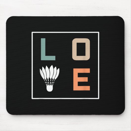 Badminton Liebe Team Player Coach Mousepad (Vorne)
