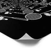 Badminton Liebe Team Player Coach Poster (Ecke)
