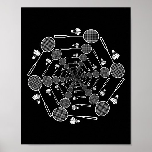 Badminton Liebe Team Player Coach Poster (Vorne)