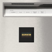 Badminton-Liebes-Team-Spieler-Trainer Magnet (In Situ (Geschirrspüler))