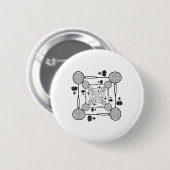 Badminton-Liebes-Teamspieler-Trainer Button (Vorne & Hinten)