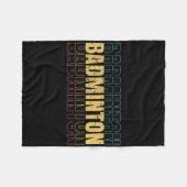 Badminton-Liebes-Teamspieler-Trainer Fleecedecke (Vorderseite (Horizontal))