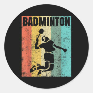 Badminton-Liebes-Teamspieler-Trainer Runder Aufkleber