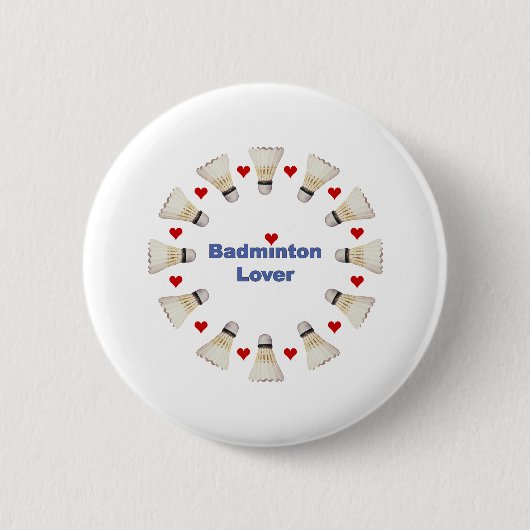 Badminton-Liebhaber Button (Vorderseite)