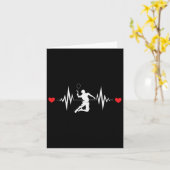 Badminton liebt Heartbeat Kleidung Karte (Gelbe Blume)
