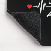 Badminton liebt Heartbeat Kleidung Mousepad (Ecke)