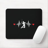 Badminton liebt Heartbeat Kleidung Mousepad (Mit Mouse)