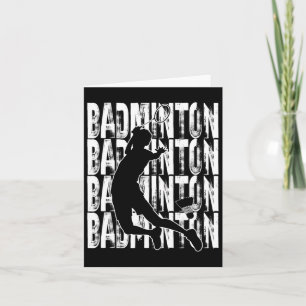 Badminton liebt Thematik Grafik Design Karte