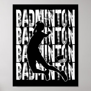 Badminton liebt Thematik Grafik Design Poster