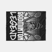 Badminton Living Legend Player Sport Shuttle Fleecedecke (Vorderseite (Horizontal))