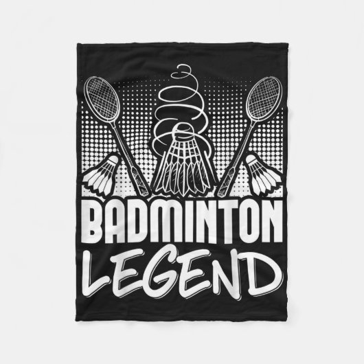 Badminton Living Legend Player Sport Shuttle Fleecedecke (Vorderseite)