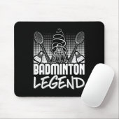 Badminton Living Legend Player Sport Shuttle Mousepad (Mit Mouse)
