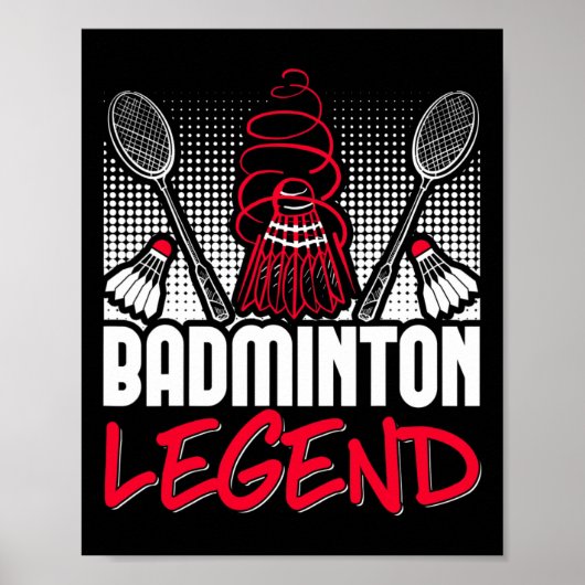 Badminton Living Legend Player Sport Shuttle Poster (Vorne)