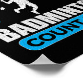 Badminton Lover - Badminton Player Poster (Ecke)