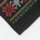 Badminton Lover Christmas Shuttle Weihnachtsmannmü Fleecedecke (Ecke)