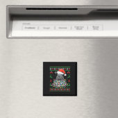 Badminton Lover Christmas Shuttle Weihnachtsmannmü Magnet (In Situ (Geschirrspüler))