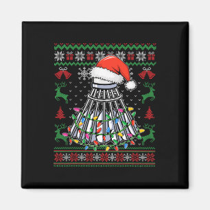 Badminton Lover Christmas Shuttle Weihnachtsmannmü Magnet