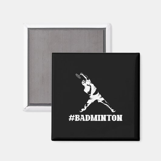Badminton Lover Funny Sports Player Coach Graphic Magnet (Vorderseite/Rückseite)