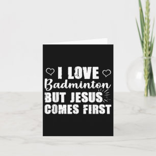 Badminton Lover Jesus kommt Erste Gott Kirche Chri Karte