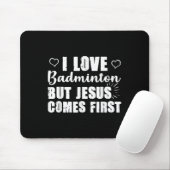 Badminton Lover Jesus kommt Erste Gott Kirche Chri Mousepad (Mit Mouse)