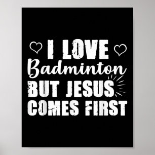 Badminton Lover Jesus kommt Erste Gott Kirche Chri Poster